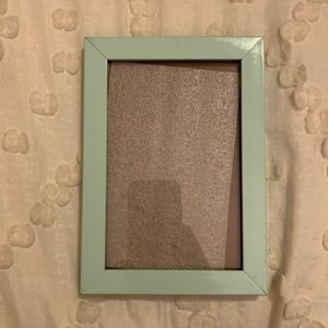 Seafoam green spray painted 4 by 6 inch frames